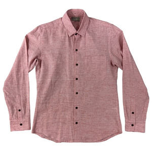 Kenny‎ Flowers LTD EDIT Pink Linen Button Up Long Sleeve Men Shirt Size Small